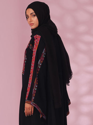 Tetreez Luxe Black Silk Chiffon Scarves